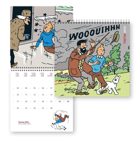 TINTIN: LES INTEMPERIES - grand calendrier 2014 30 x 30 cm