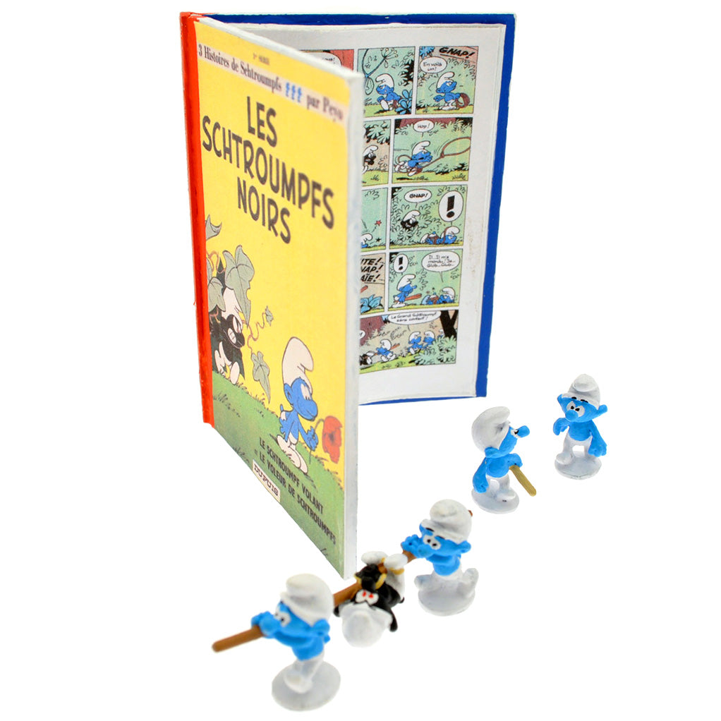 LES SCHTROUMPFS: "LES SCHTROUMPFS NOIRS", COLLECTION "ECHAPPEES BULLES" - figurine métal