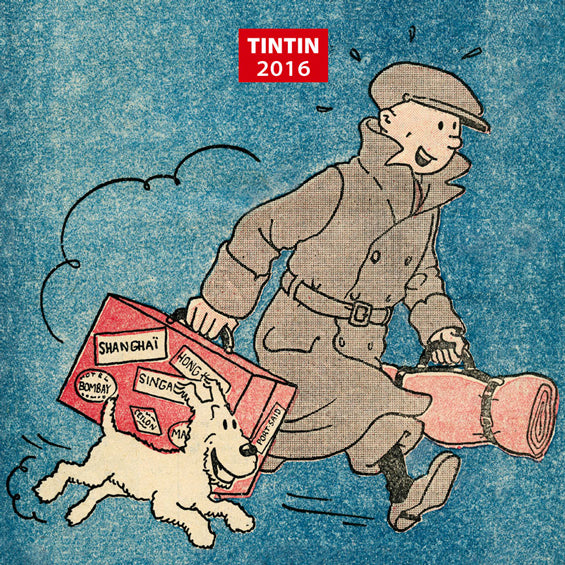 TINTIN: LE PETIT VINGTIEME - grand calendrier 2016 30 x 30 cm