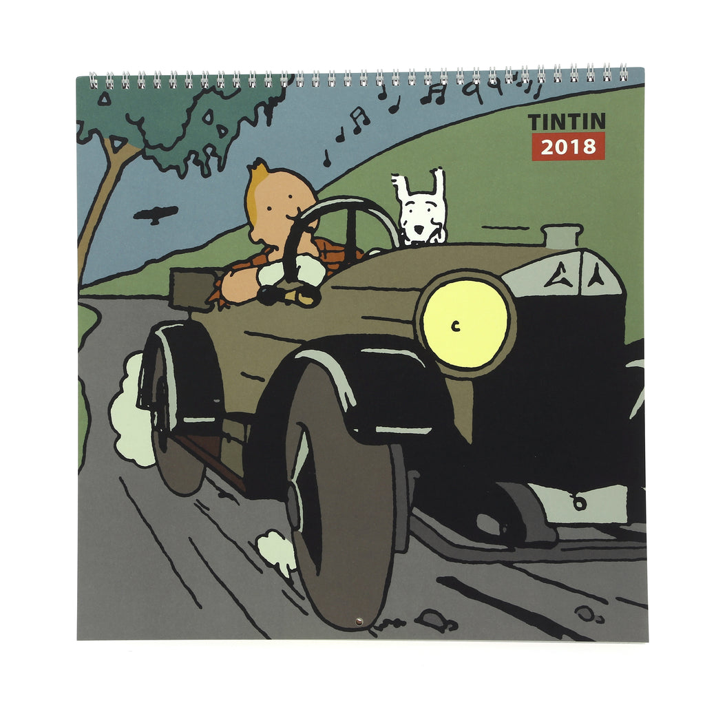 TINTIN: grand calendrier 2018 30 x 30 cm