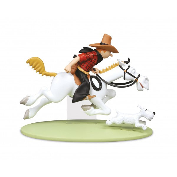 Figurine Tintin à cheval 