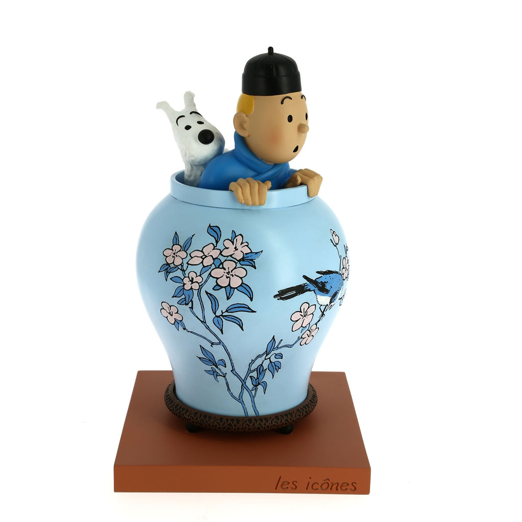 Figurine Tintin & Milou dans la potiche, Collection "LES ICONES" Tintinimaginatio (46401)