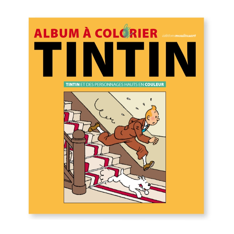 TINTIN: TINTIN ET DES PERSONNAGES EN COULEUR - album à colorier