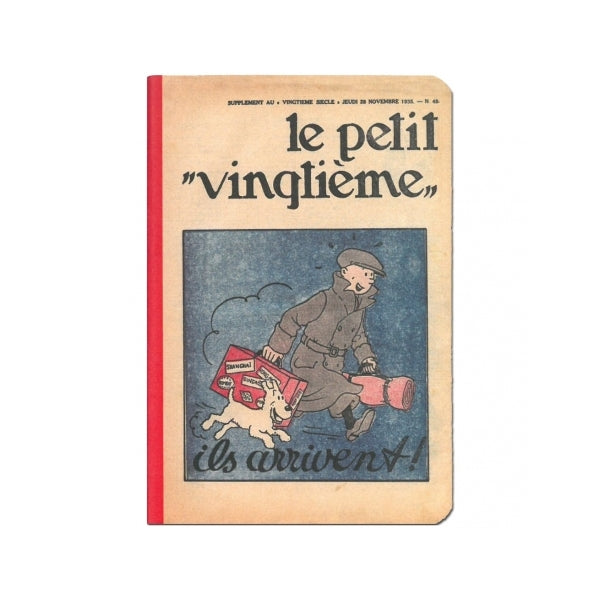 TINTIN: "ILS ARRIVENT !" - carnet de notes 8.5 x 12.5 cm